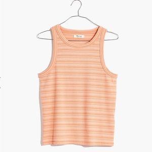 Madewell Ribbed Westville Tank Top size XS orange striped